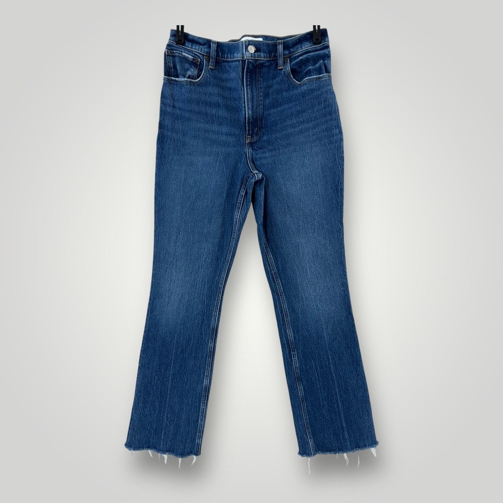 Abercrombie & Fitch Jeans Womens 30 (32x31) Long Flare Ultra High Rise 70s Denim
